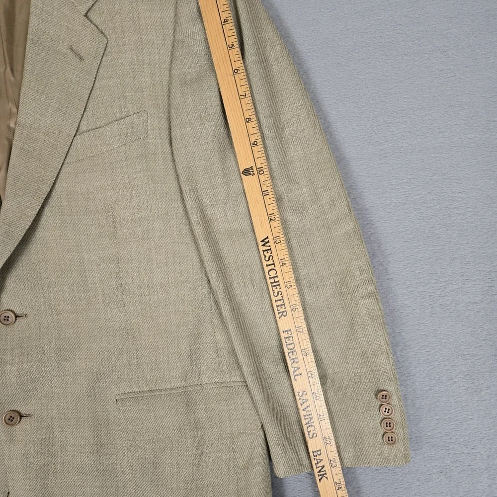 Canali Blazer Mens 54 R Beige 100% Pure New Wool Sport‎ Jacket  Made In Italy
